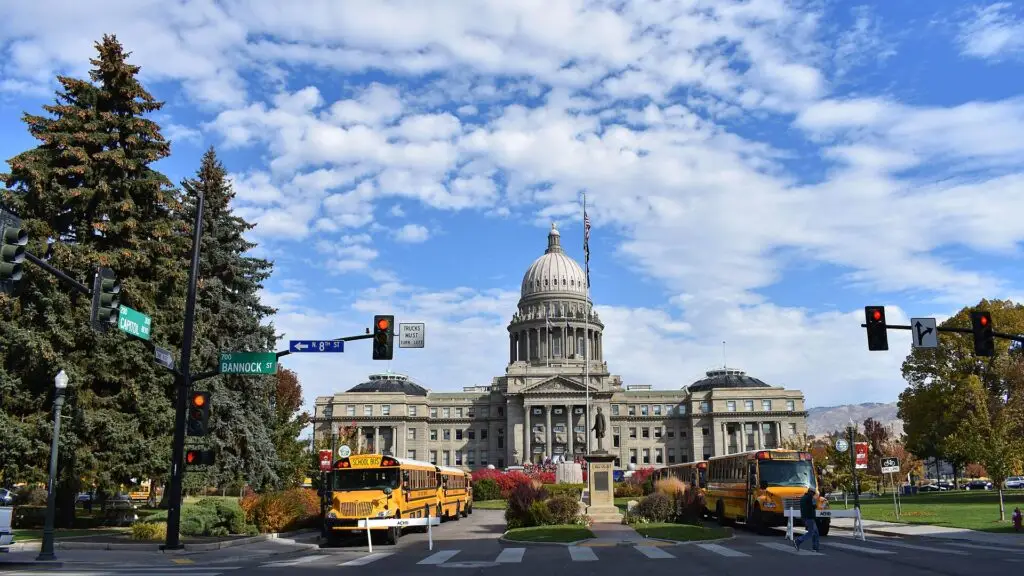 Idaho State Capitol building in downtown Boise, Idaho
