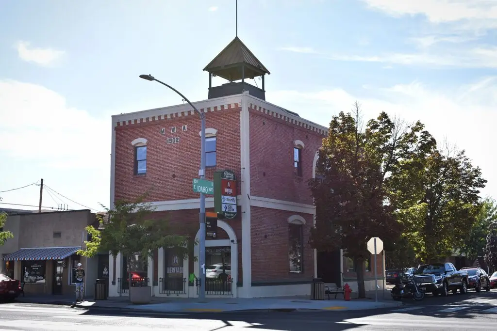 Historic brick Heritage Building in downtown Meridian, Idaho